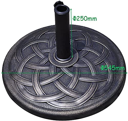 Avestar Sonnenschirmständer 15kg - Rund Für Garten Und Terrasse Schwarz/Gold