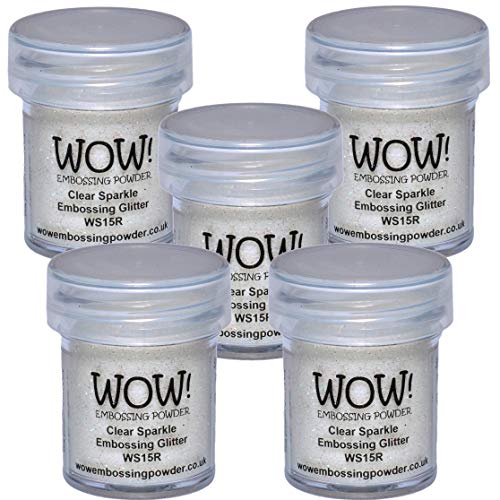 ODDITIES WOW EMBOSSING PWDR 28914405, Clear Sparkle, Multipack Of 5