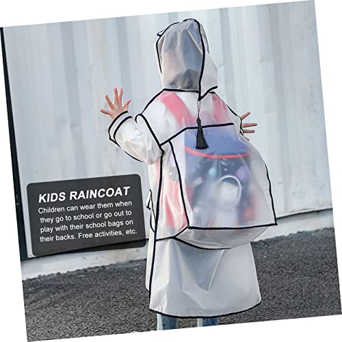 VALICLUD 1 Peça Capa De Chuva Transparente De Uma Peça Ponchos Para Crianças Meninos Capa De Chuva C