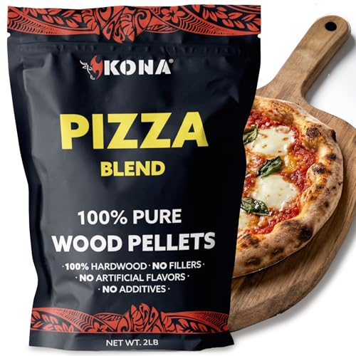 Kona Wood Pellets Pizza Blend, Intended for Ooni & Big Horn Pellet Pizza Ovens, 2lb Resealable Bag