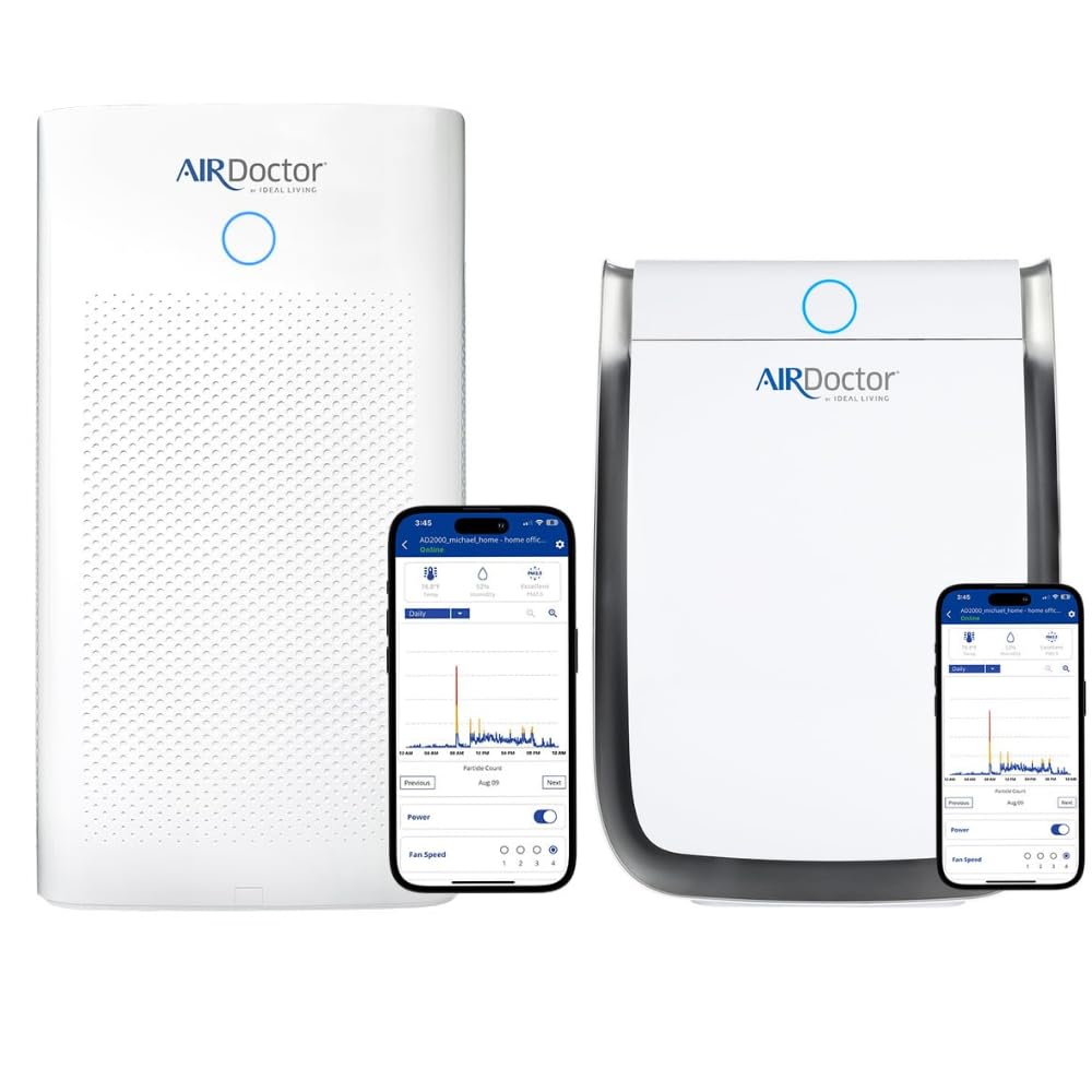 AIRDOCTOR 5500i SMART Air Purifier for Large Rooms Open Concept and AIRDOCTOR 3500i SMART Air Purifier for Living