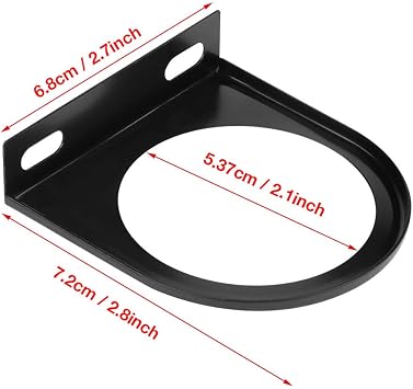 Gauge Bracket Holder, 52mm 2 Inch Universal Single Hole Meter Gauge Pillar Mount Pod Holder Bracket, Gauge Under The Vehicle's Dashboard for Most of Auto, Truck, Boat, Motorcycle