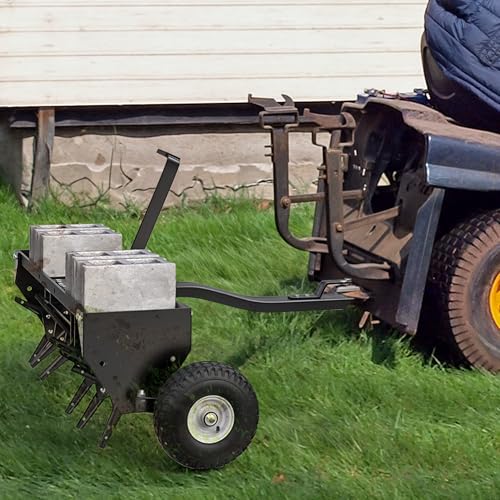 Aerador de césped remolcado con 48 pulg y cuchillas de acero miniatura 7
