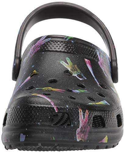 Crocs Classic Out of this World II Clog Sandália, Criança-Unissex, Preto/Lilas, 31