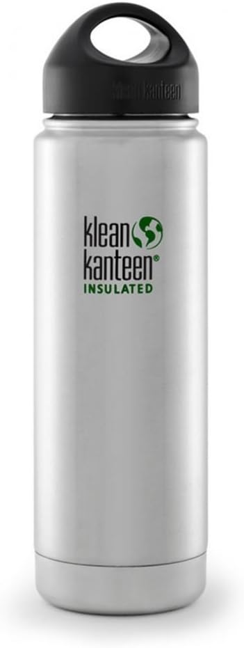 Wide Mouth Double Wall Insulated Water Bottle with Loop Cap