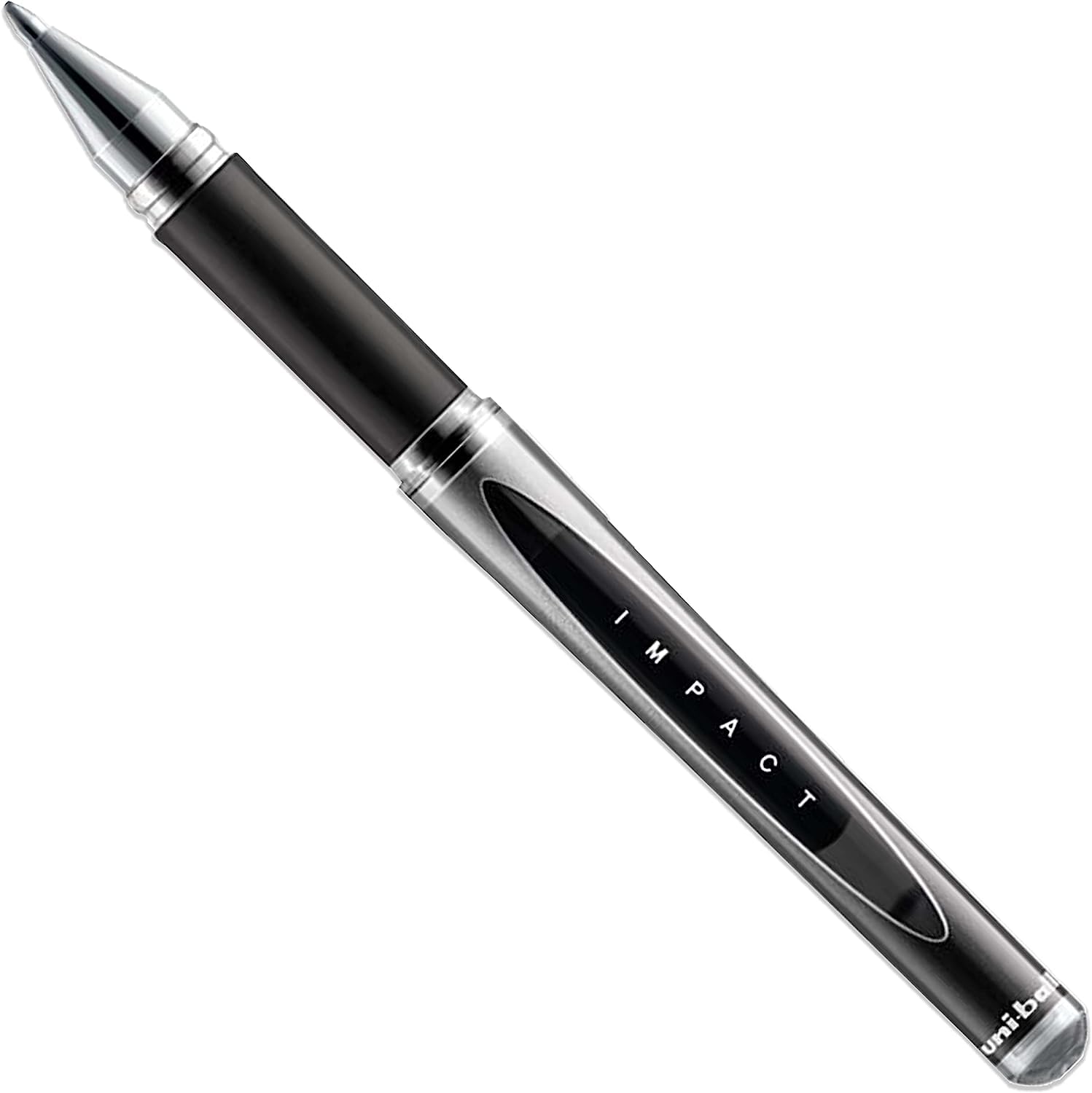 Uni Ball Negro Con tapa (UM-153S) Gel Impacto Bolígrafo Bolígrafos Punta De Bola Ancha 1mm Punta Pluma 0.6mm Línea Ancho Tinta (Paquete De 12)
