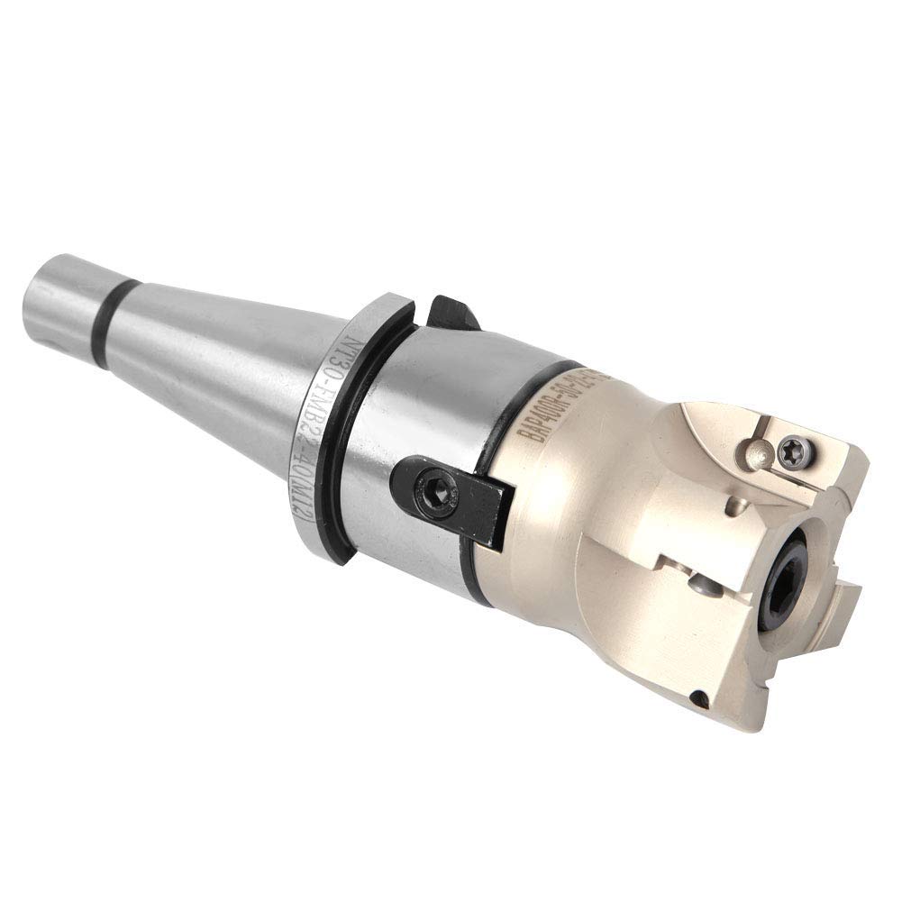 NT30 FMB22 CNC Mandrin à Pince Porte-Fraise Porte-mandrin à Pince Porte-mandrin à Pince Support de Fraise à Visage avec Fraise à Visage (NT30-FMB22 + 50 disques de couteaux +