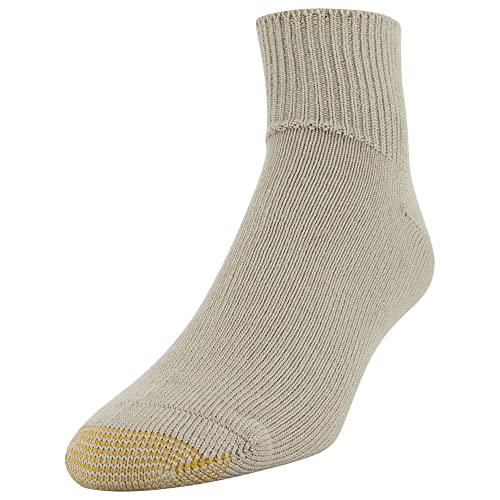 Goldtoe Men's Non Binding Ankle Socks, Multipairs, Tan (2-Pairs), Large #TOP1