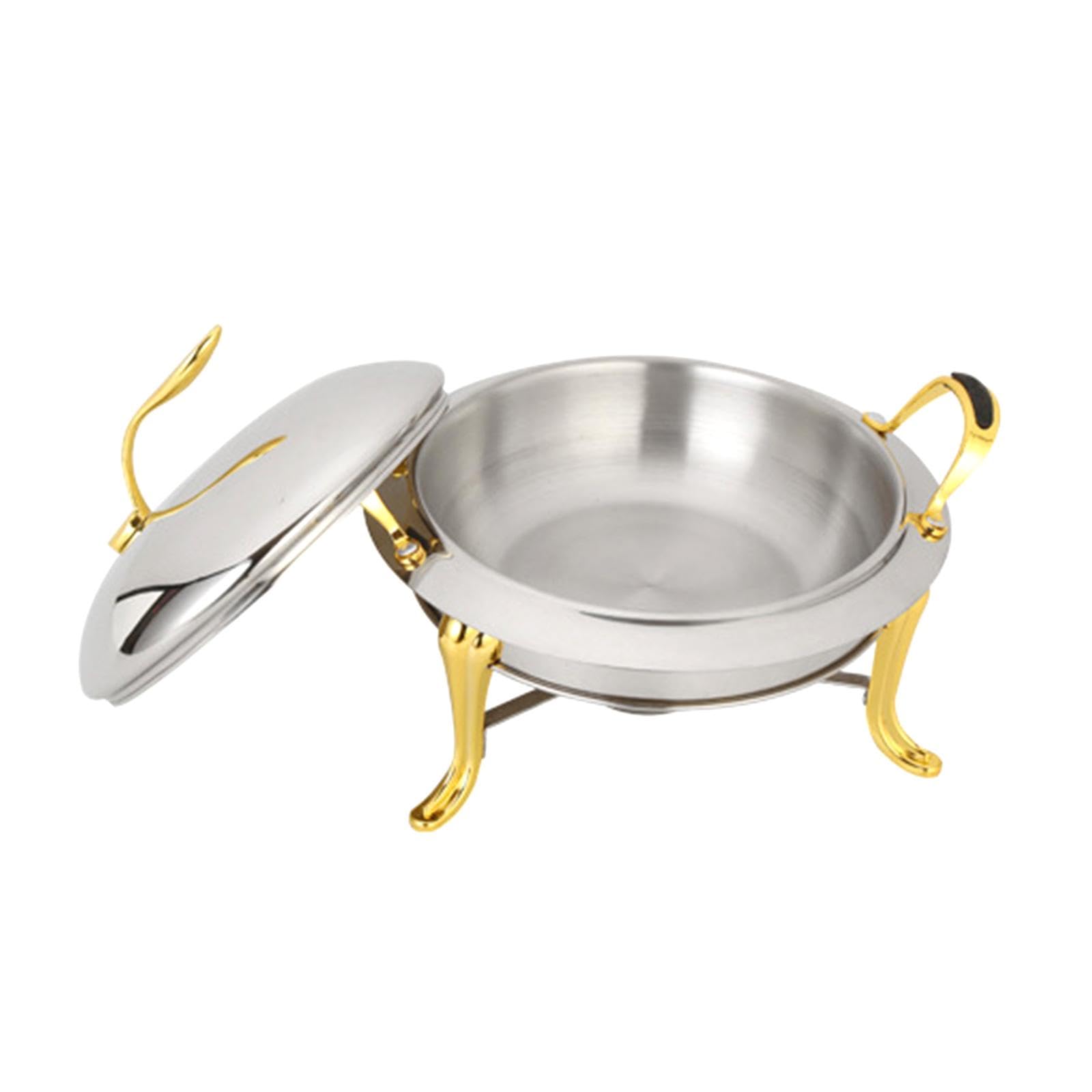 Chafing dish en acier inoxydable or pour camping