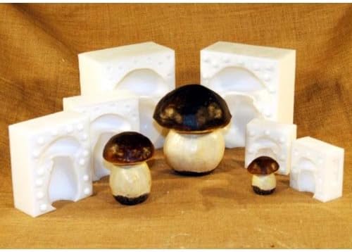 Mushroom Silicone Mold. Medium 4" high x 3.75" wide