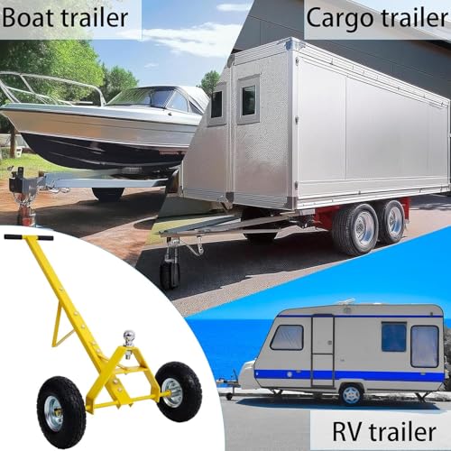image for AVGVLIJ Heavy-Duty Steel Trailer Dolly - 600 Lb Load Capacity, Pneumat