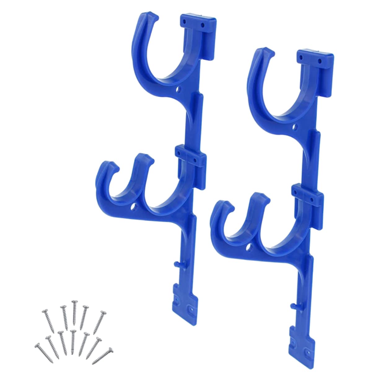 INOOMP 3 Juegos Gancho para Herramientas de Piscina Perchas de Almacenamiento de Garaje de Piscina Colgador de Herramientas de jardín Gancho de Red Colgador para Colgar Herramientas Blue