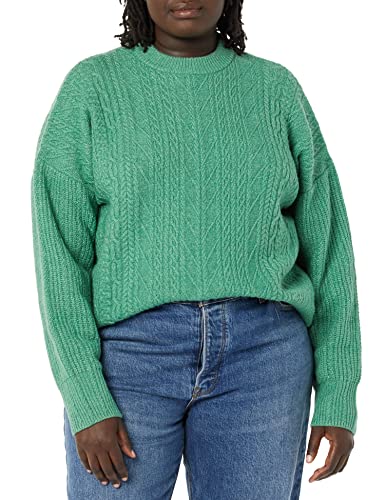 Image of Amazon Essentials Women's Soft-Touch Modern Cable Crewneck Sweater (Available in Plus Size)