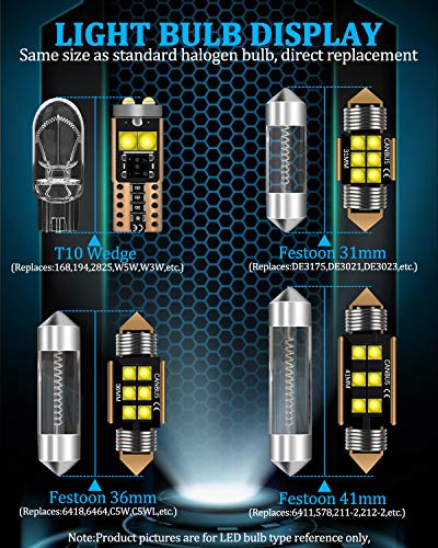 Kit de 15 piezas de luces LED interiores para Toyota Highlander miniatura 6