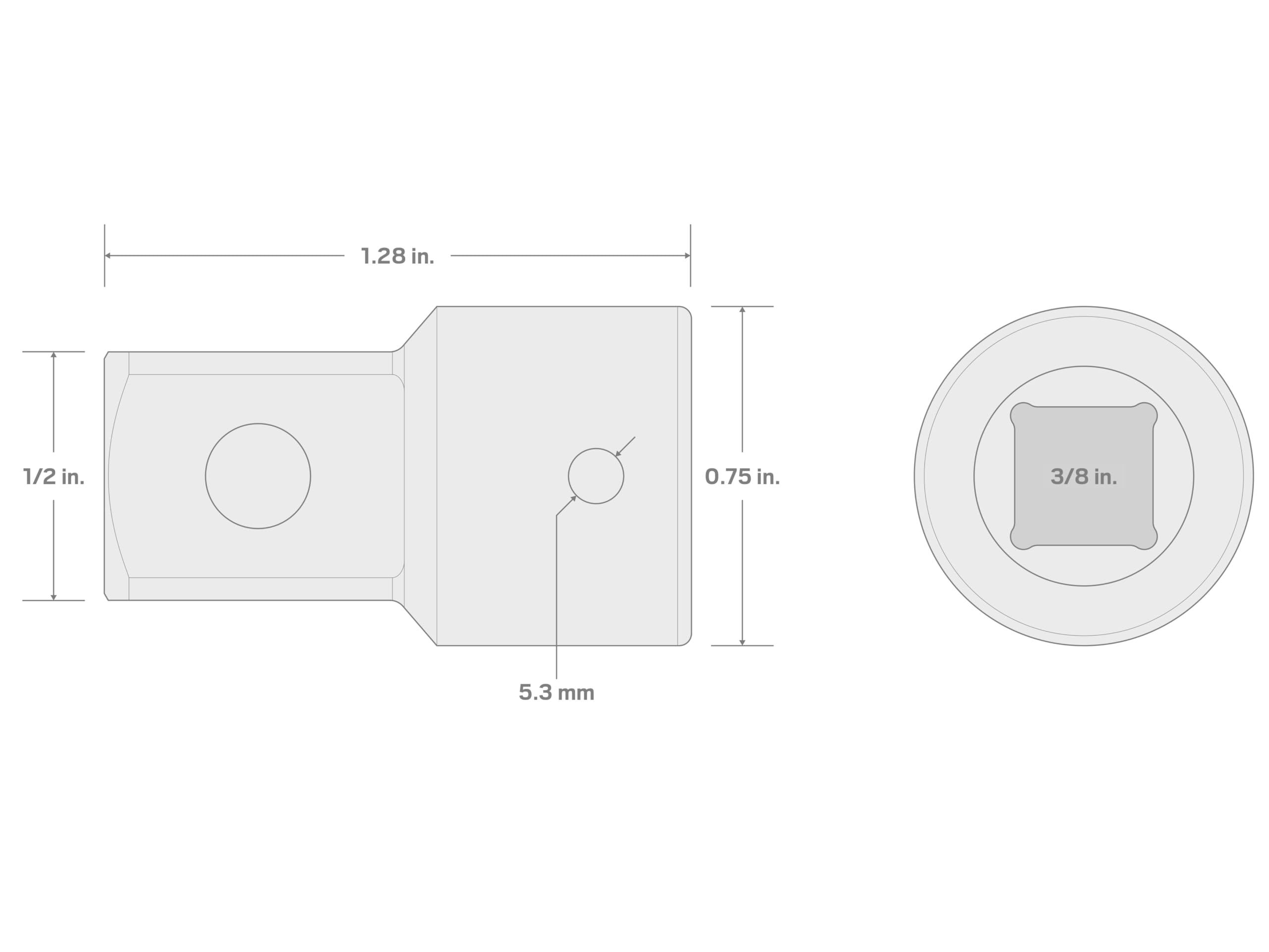 TEKTON Adaptateur d'impact 3/8" (F) x 1/2" (M) | SIA14102