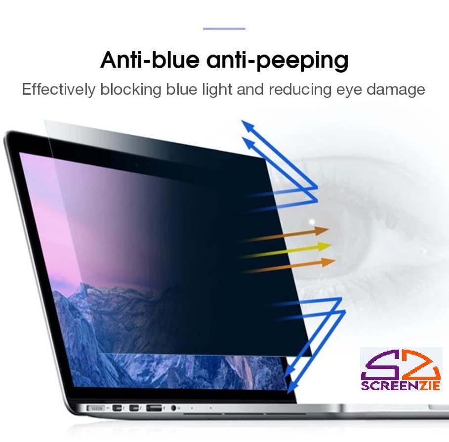 Image of 15.6 Inch Privacy Screen Filter - NO Eye Strain | Anti Blue Light + Anti Glare | No Dry Eyes | Privacy Screen Protector | Easily Removable | (16:9 Aspect Ratio) 345 mm* 194 mm Size.