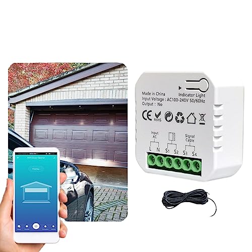 RANRAO Smart Zigbee Garagentor-Steuerungskit, Garagentoroeffner Alexa über App steuerbar, kompatibel mit Alexa & Google Home, Hub erforderlich