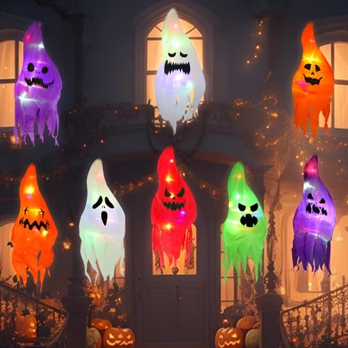 Halloween-Hanging-Ghost-Light-Halloween-Decorations-Outdoor-Ghost-Cute-Ghost-for-Front-Yard-Patio-Lawn-Garden-Halloween-Lighted-Decorations-8-Ghost-Lighted