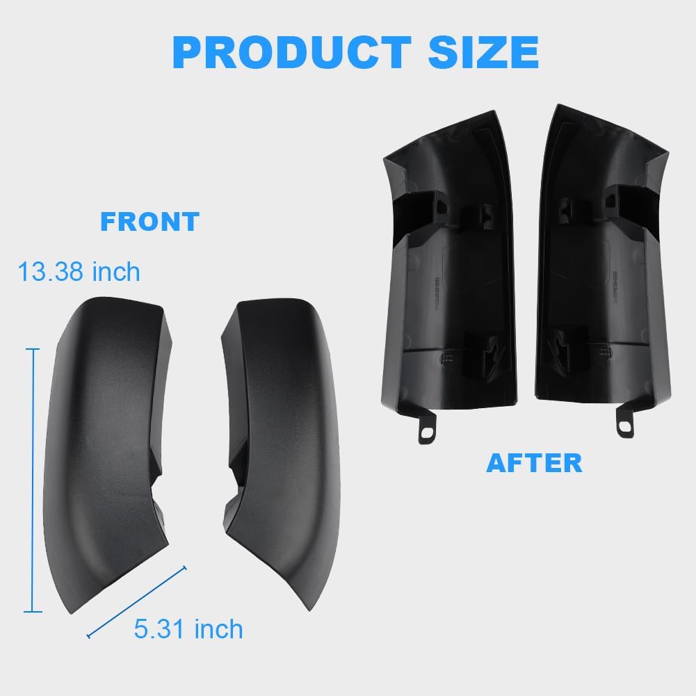 Roof Molding Rear Exterior Left Driver & Passenger Right Side Compatible with Chevrolet Express GMC Savana 1500 2500 3500 2003-2013 Panel Applique Molding Replacement for 15215525 15215527