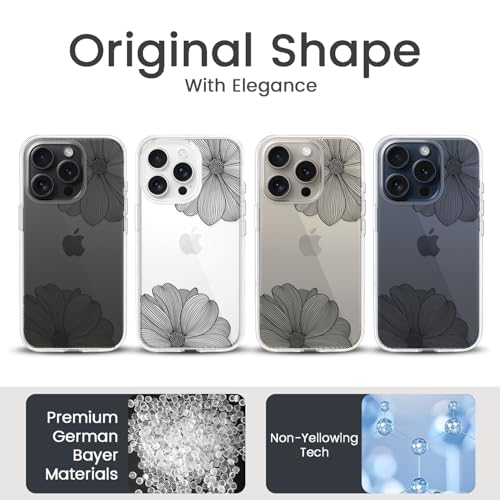 Coque iPhone 15 Pro fleurs joli cadeau tendance filles femmes - 2