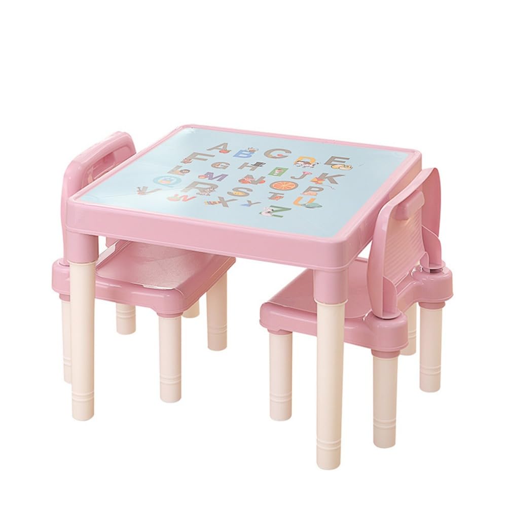 Amazon.co.jp: Brfveob 3点セット子供用テーブルセット 3～8歳用
