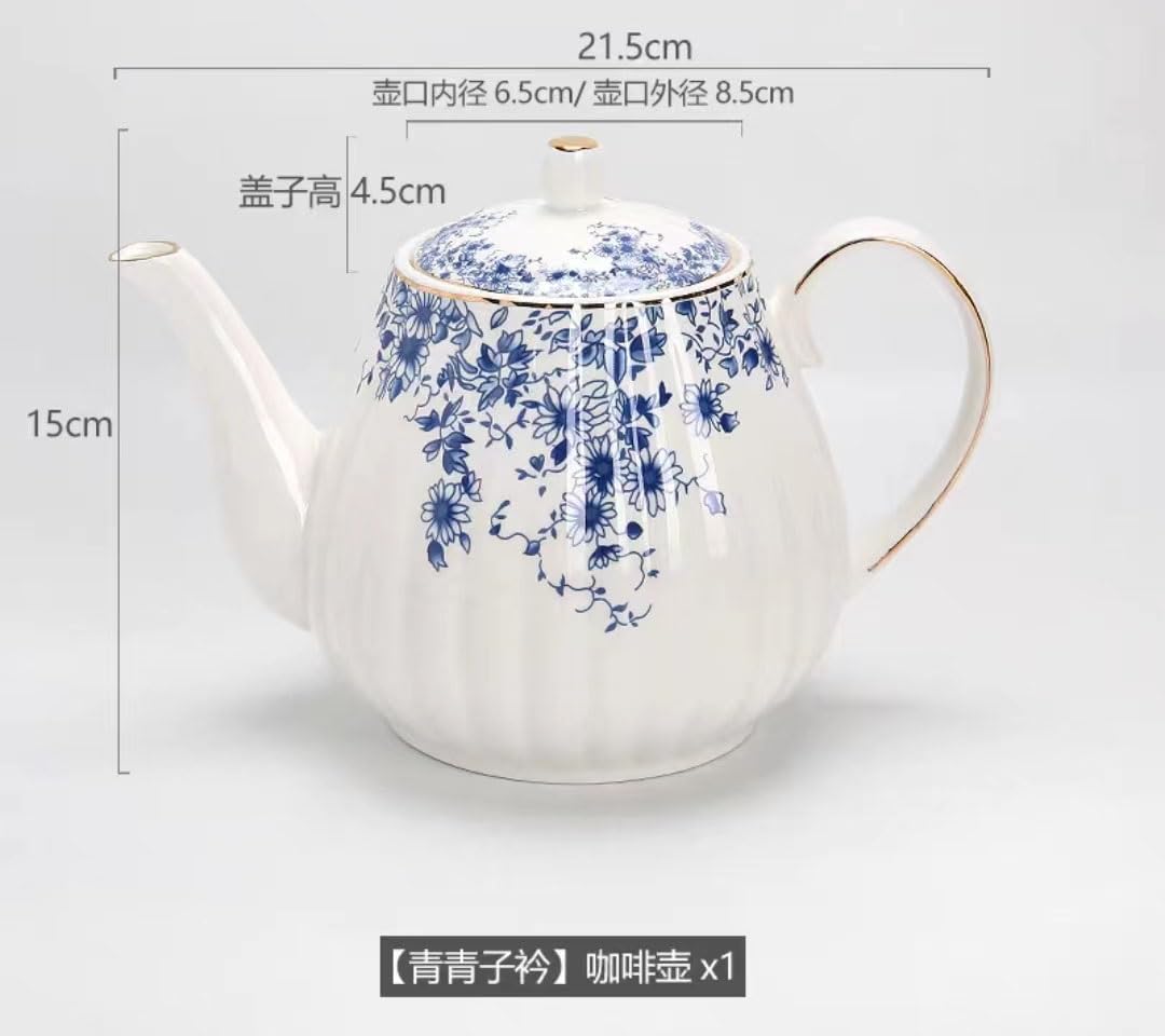 GXNRHG Zestaw filiżanek i spodków, zestaw filiżanek do podwieczorku, ceramiczny zestaw filiżanek do kawy z 3 częściami, europejski zestaw z spodkami Prosty podwieczorek do użytku domowego, prezent