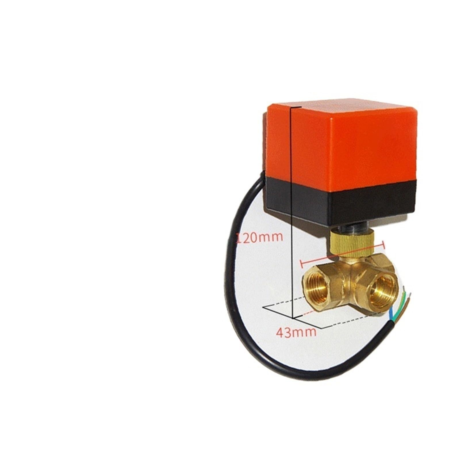 Válvula eléctrica de 3 vías de latón 12V para automatizar el riego del jardín de casa
