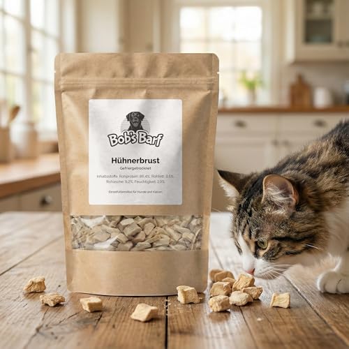 Hühnerbrustfilet Gefriergetrocknet für Hund und Katze, Proteinreich, Fettarm, Naturbelassen, Ohne Konservierungsstoffe, Premium Snack, Freeze Dried(1kg)
