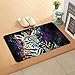 YuPancjua Zebra Impression 3D Tapis De Porte Tapis Salle De Bain Cuisine Tapis De Sol Flanelle Antidérapant Couloir Doux Balcon Tapis Lavable 60X90Cm J10674
