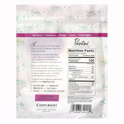PUNTINI Frutti Assortiti Caramelos Veganos Sin Gluten 14 Oz miniatura 2