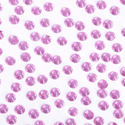 Image of Bymitel Hotfix Crystal Rhinestones Round Gems Iron on DIY Jewelry Making Flat Back for Crafts,Lt. Rose, 1.3mm(SS3 /2880pcs)