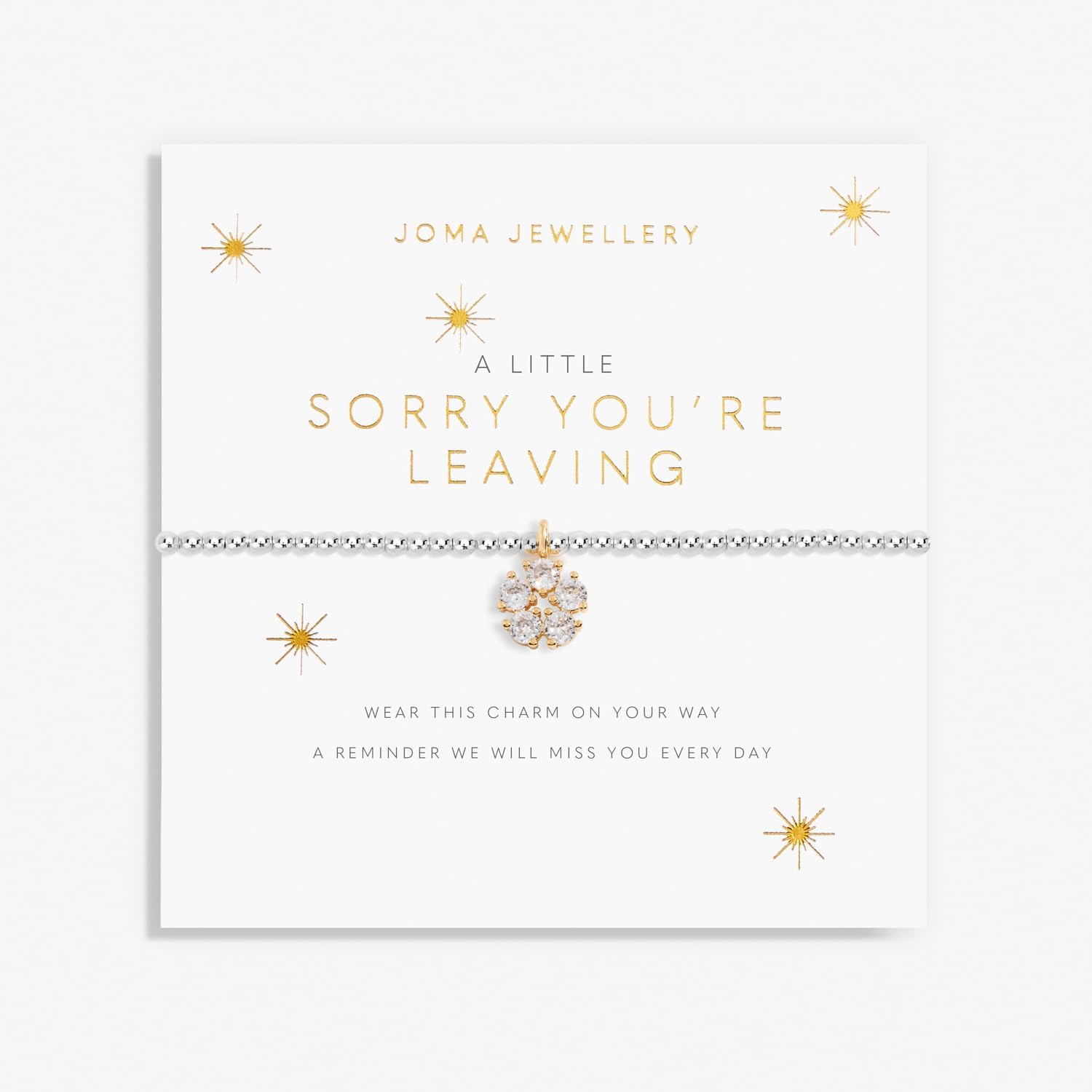 A Little SORRY YOU'RE LEAVING Bracelet | 17.5cm Stretch Adjustable Wrist Stacking Bracelet