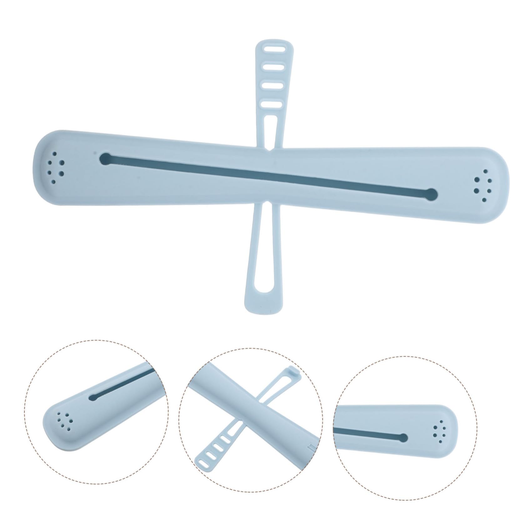 5 Piezas Estuche de Silicona para Cepillo de Dientes Portátil Compacto y Duradero Protector con Tapa para Viaje Camping y Escuela Color Azul