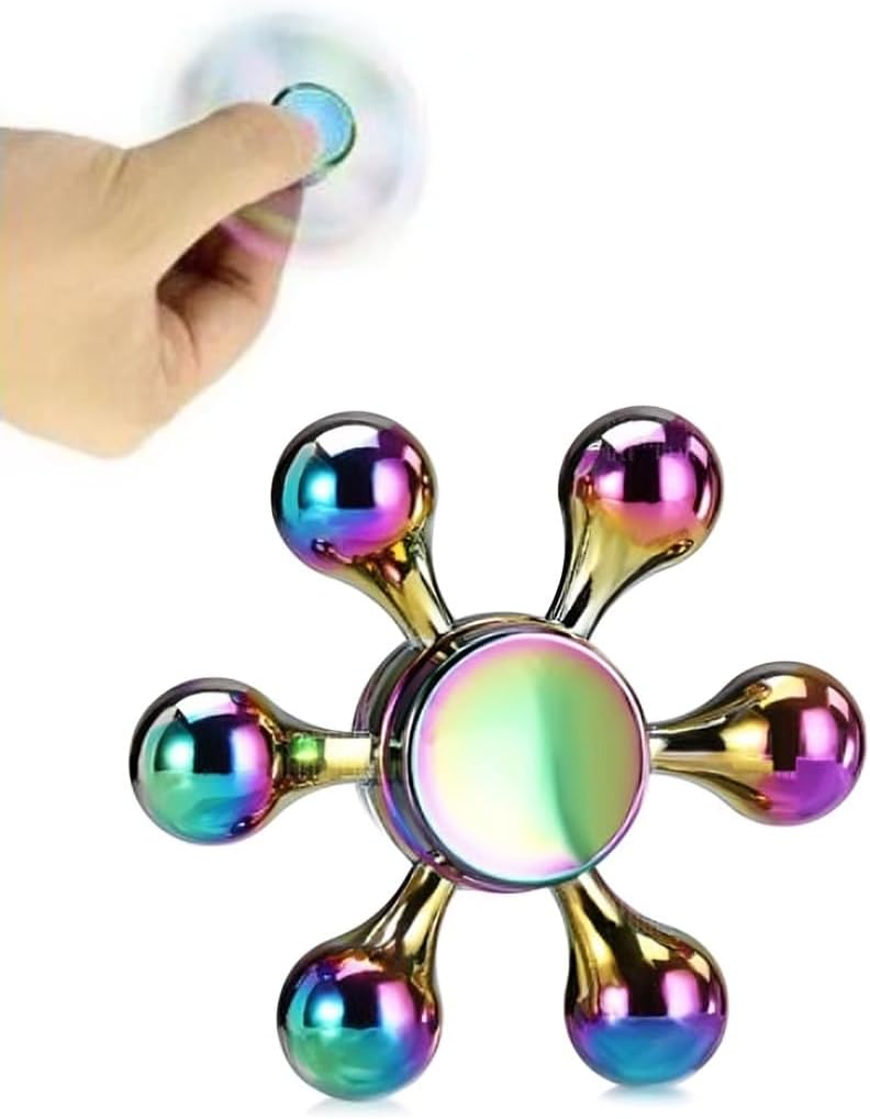 Bestie toys Rain Drop Fidget Spinner Toy Metal for Kids Adults, Small Finger Hand Spinner Gadget Desk Toy Spinning Top Focus Party Favors Stocking Stuffer Fidget for Stress Relief Anti Anxiety Gift