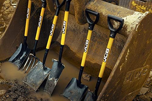 JCB - Solid Forged Lightweight Border Fork - Professional Border/Junior/Ladies Fork - Metal Long Handle Heavy Duty Site and Gardening Tools - Home Improvements, Digging, Mucking Out, Manure, Weeding