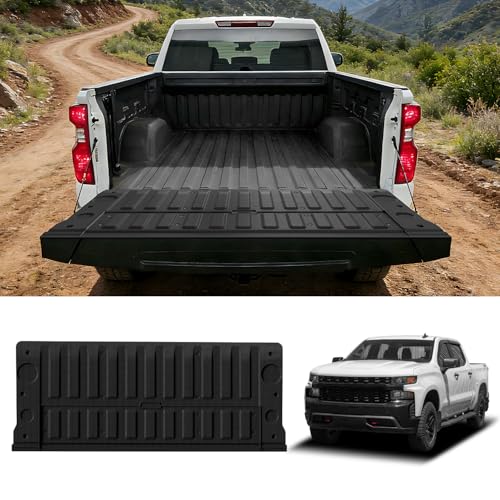 Image of LASFIT Truck Tailgate Mat 2019-2026 for Chevrolet Chevy Silverado 1500 (Only Multi-Flex Tailgate) & GMC Sierra 1500 (Only Fit Multipro Tailgate), All Weather TPE Mat (Not Fit Drop-in Liners)