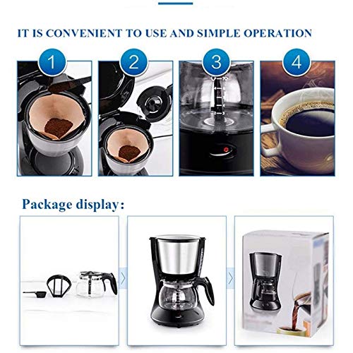 KJFSTJHMM Haushaltsfilter-Kaffeemaschine, Tropfkaffeemaschine mit 920ml Glaskrug, Anti-Tropf-Design, um 700 Watt Wärme… – Bild 7