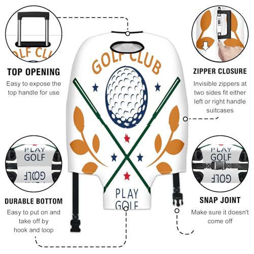 Travel Luggage Cover Suitcase Protector Scratch-Resistant Fit Not Included Suitcase Golf Club -1 S-19-21in3