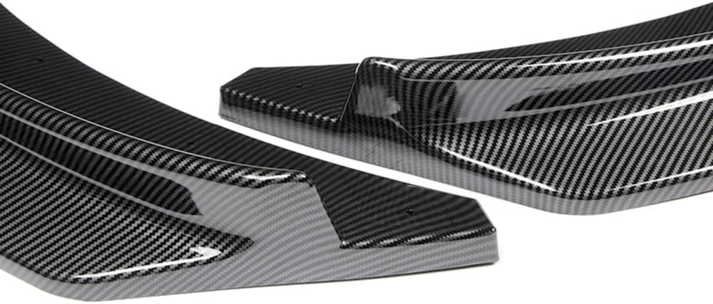 Front Bumper Lip fit for compatible with 2014-2020 BMW 4-Series F32 F33 F36, Front Bumper Lip Spoiler Air Chin Body Kit Splitter Painted Glossy Carbon Fiber, 2015 2016 2017 2018 2019 (B-Style)