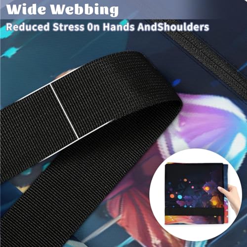 Bright Mushrooms Extra Large Moving Bags Heavy Duty Storage Bags Artistic Mushrooms Cloth Wrap Around Handles Double Zipper Reusable Convenient Foldable Storage Tote for Travel Camping Space Save4