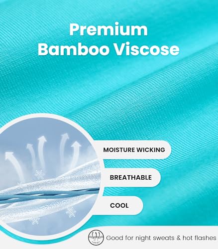 Image of NACHILA Nightgowns for Women-Viscose Made from Bamboo V Neck Nightshirts | Sleeveless Sleep Dress,Satin Sleepshirts,Anti-pilling nightshirt,Moisture-wicking Sleepwear for night sweats,Cooling,OEKOTAX