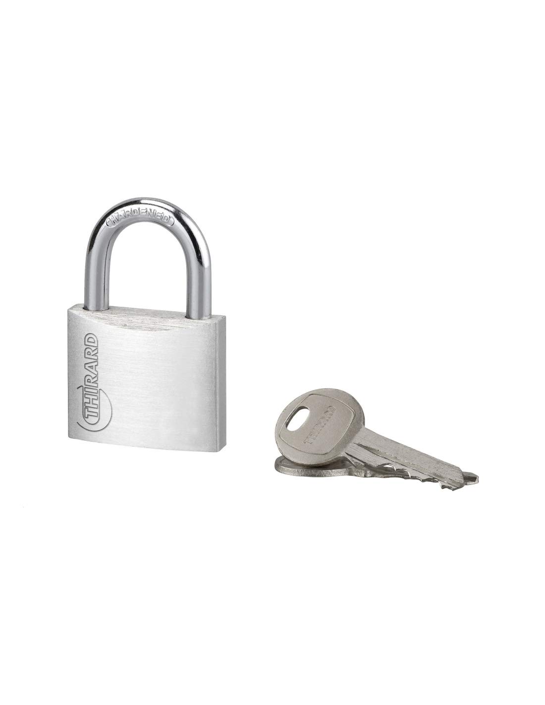 THIRARD 24140 00024140-Type 1 40 mm Hardened Steel Shackle-Padlock- Onyx- Pin Mechanism with Double Anchor-Comes with 2 Nickel-Plated Brass Keys