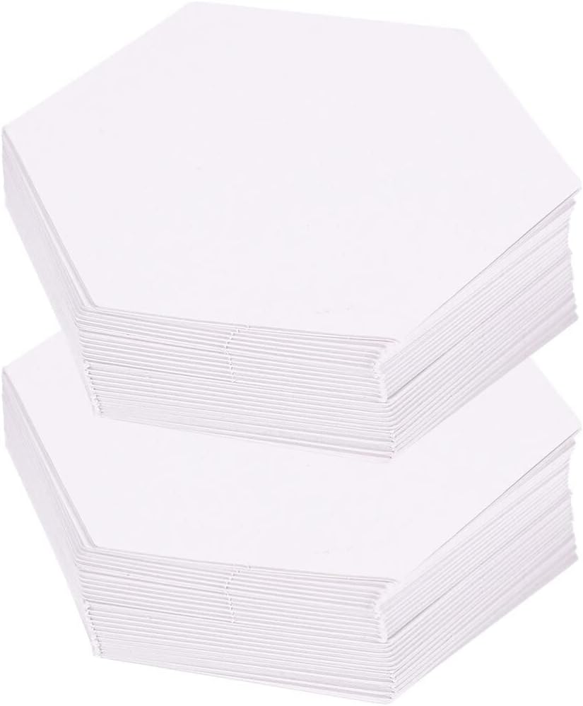 EXCEART 300Pcs Quilting Templates,Paper Piecing Paper for Quilting