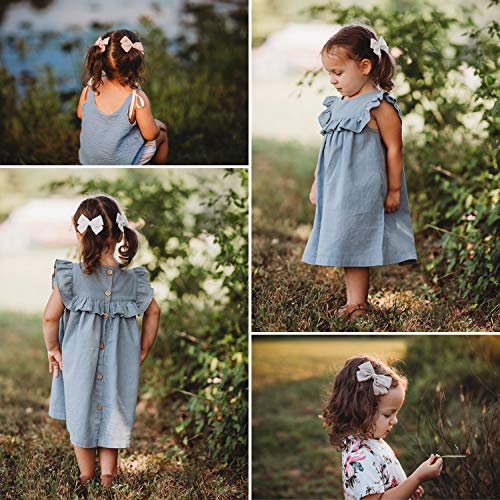 Baby Girl Hair Clips Bows Barrettes 10 Pack Fully Lined Alligator Clip 3.4 Inch Hair Accessories For Little Girls Toddler Kids Children #TOP4