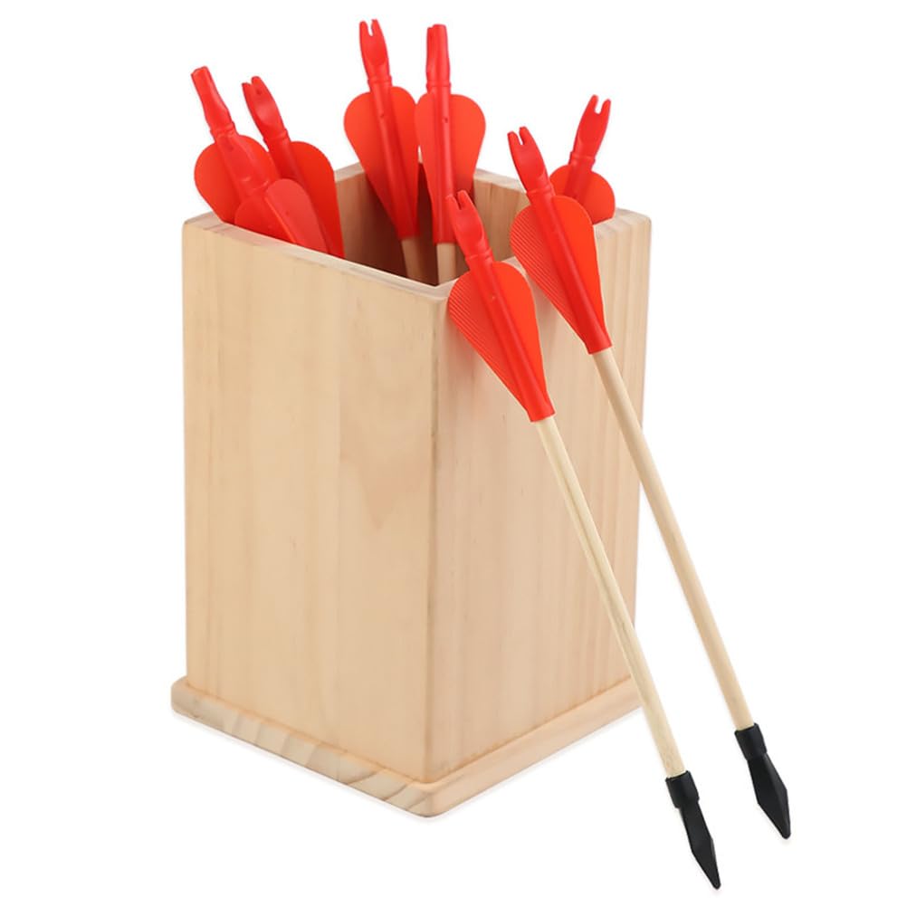 Holzpfeilwurf-Spielset, Holz-Pfeilwurfspiel mit weichspitzen Pfeilen