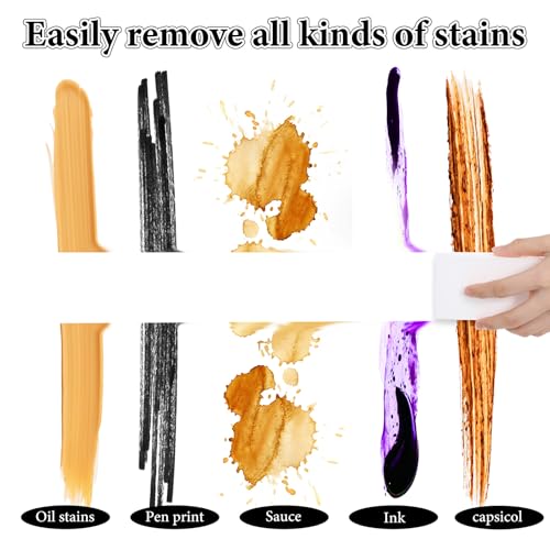 Image of 50 Pack Eraser Sponges Sheets, 4 x 2.4 x 0.8 in Magic Sponge Cleaning Tool, Extra Durable Magics Erasers Kitchen Sponge for Household Cleaning, Melamine Sponges Bulk for Kitchen, Bathroom, Wall