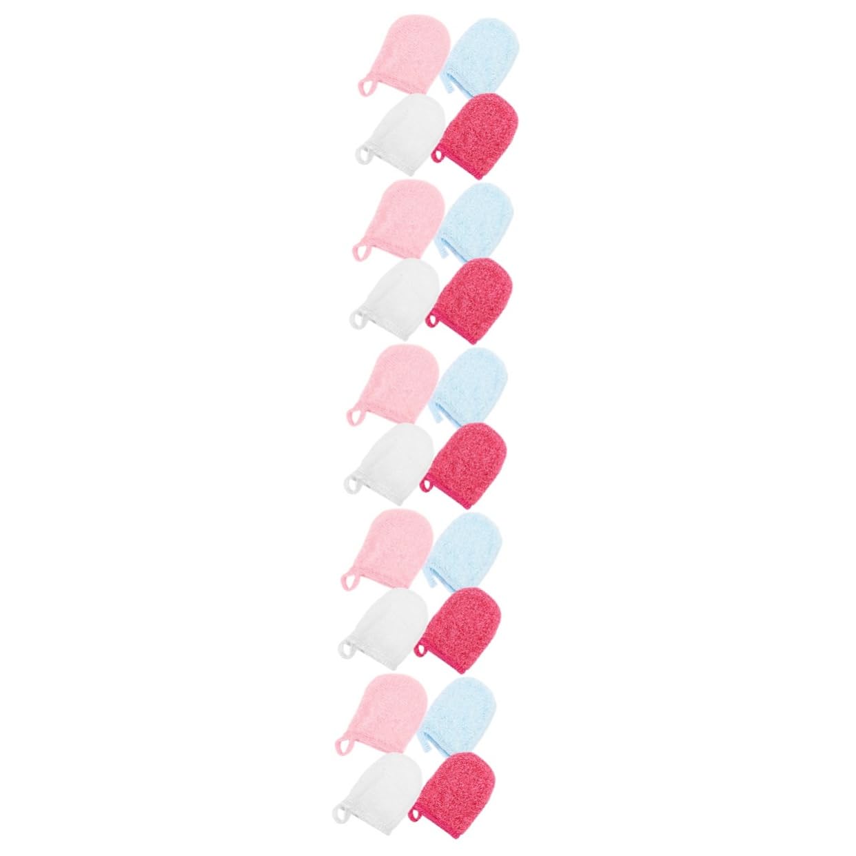 Angoily 20stücke Mikrofaser Gesichtsreinigungshandschuhe Waschbare Make-up Reinigungs-handschuhe Für Frauen Hautfreundlich Und Bequem Für Zuhause Und Unterwegs