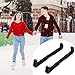 Easecos 2 Pcs Ice Skate Guards Adjustable Figure Skating Guards Universal Hockey Shoe Blade Covers Anti-Slip Blade Walking Protector Ice Skating Accessories, Fit for 7.5-14 Inch Blades (Black)