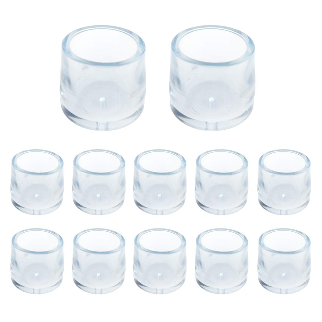 Semetall 12 Pcs 0 83 Inch Silicone Chair Leg Caps Floor Protectors Round Furniture Table Feet Covers Preventing