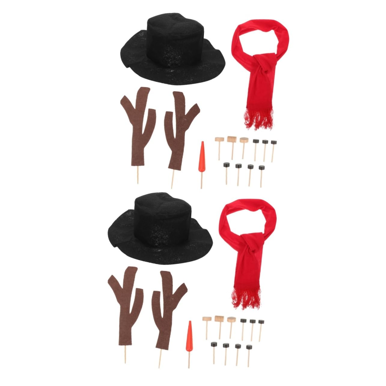 Zerodeko 2 Sätze Weihnachtskostüm Outfit Weihnachts-Schneemann-Kostüm drinnen Weihnachtsdekorationen eisig weihnachtsschneemann requisiten weihnachtsschmuck schneemann selber machen hölzern